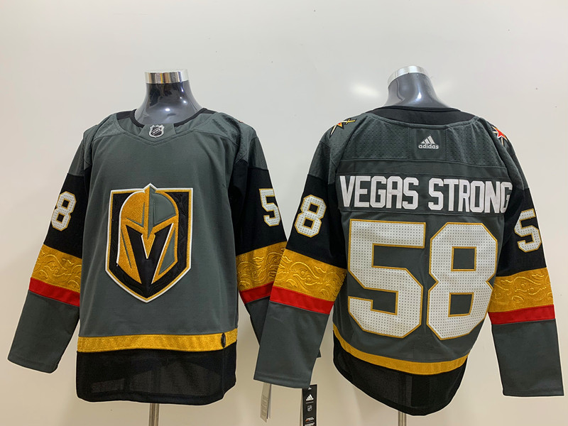 Men's Vegas Golden Knights #58 Gray Breakaway Jersey
